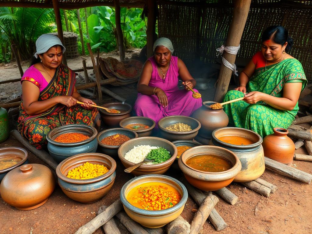 Traditional Sri Lankan village cooking